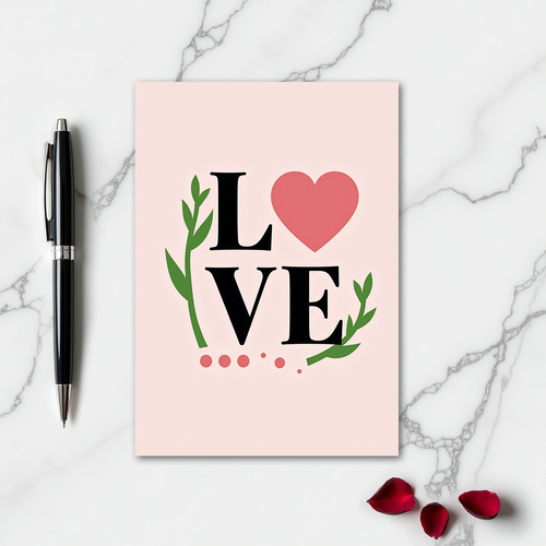 Love Heart Graphic Art Card