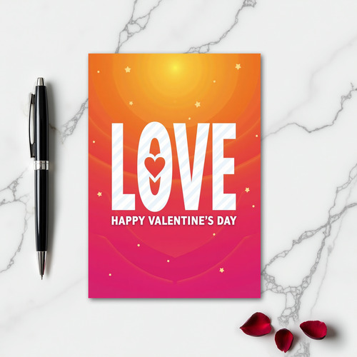 Love Heart Happy Valentines Day Card