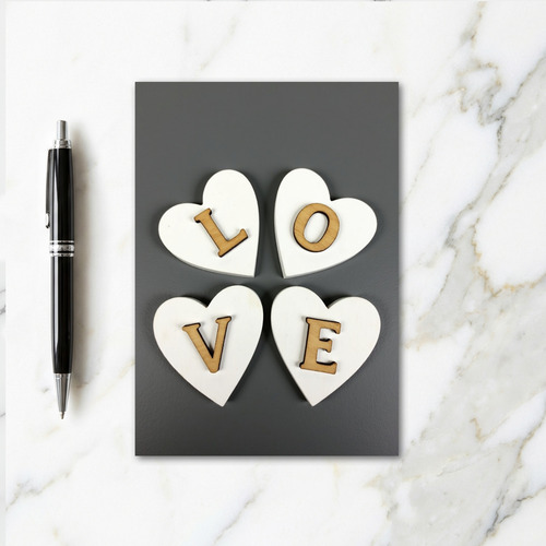 Love Heart Pattern Greetings Card