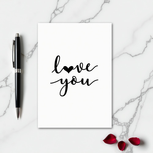 Love Heart Pattern You Card