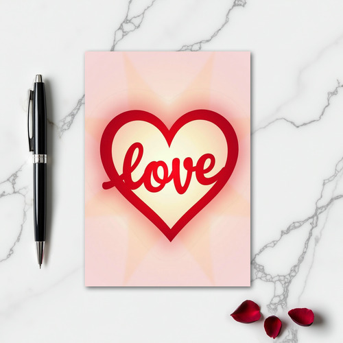 Love Heart Radiant Scene Card