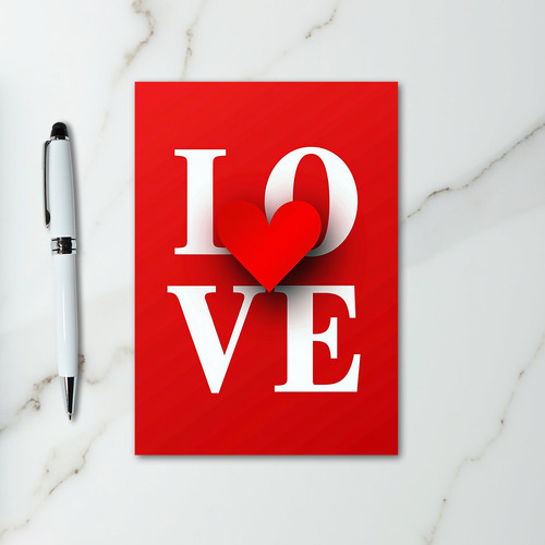 Love Heart Red Card