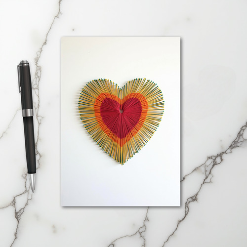 Love Heart String Art Card
