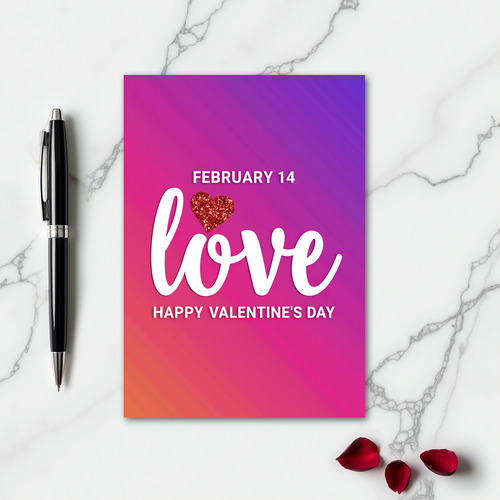 Love Heart Valentine Day Card