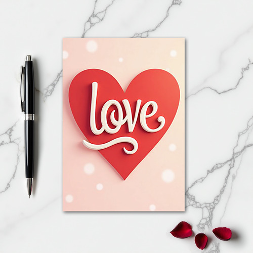 Love Heart Warm Wishes Card