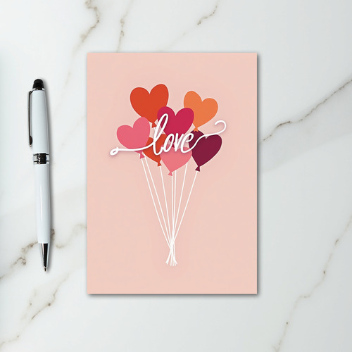 Love Hearts Balloons Card