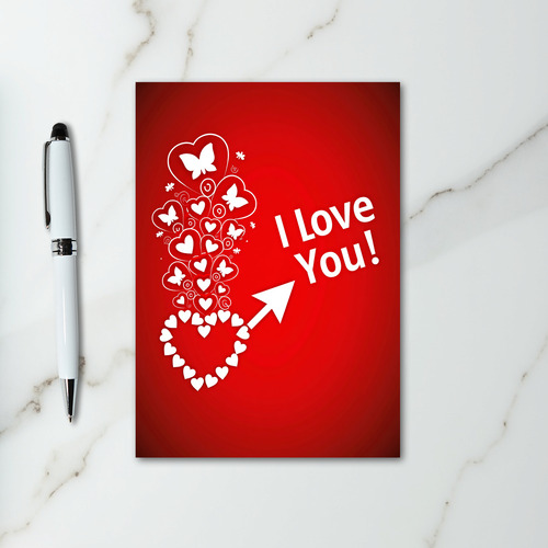 Love Hearts Butterfly Card