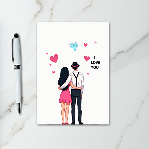 Love Hearts Couple Card