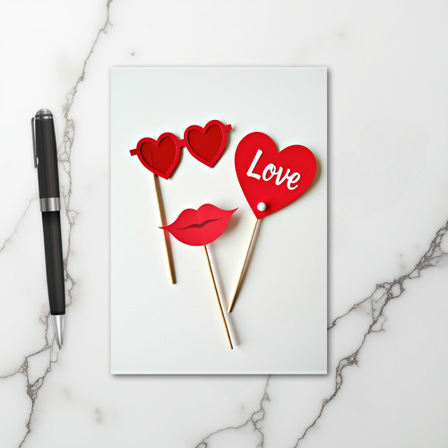 Love Hearts Photo Booth Card