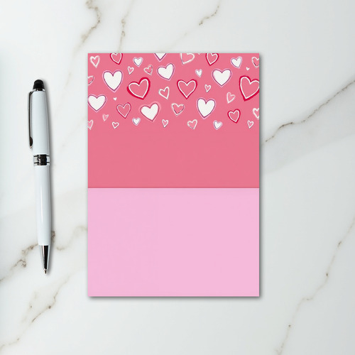 Love Hearts Pink Valentines Card