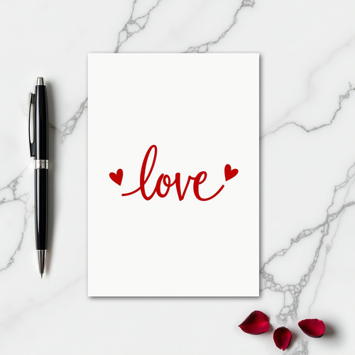Love Hearts Romantic Greeting Card