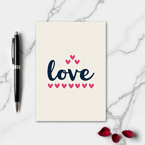 Love Hearts Simple Sweet Card
