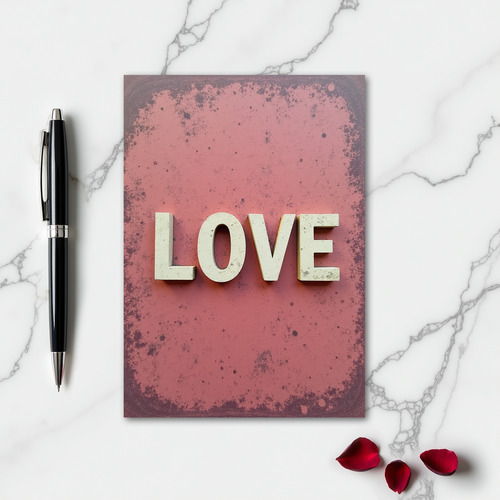 Love In Stone Aged Card