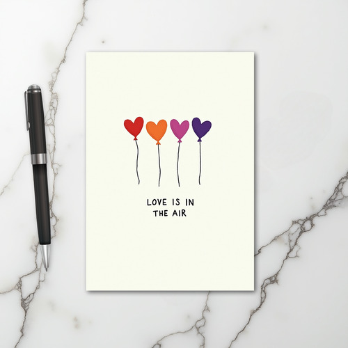 Love Is In The Air Balloons Card