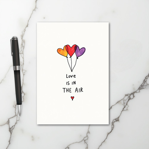Love Is In The Air Hearts Card