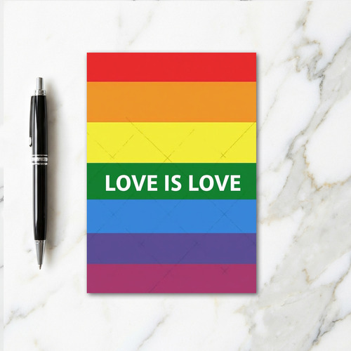 Love Is Love Rainbow Pride Card