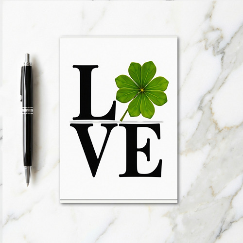 Love Leaf Graphic Art Card