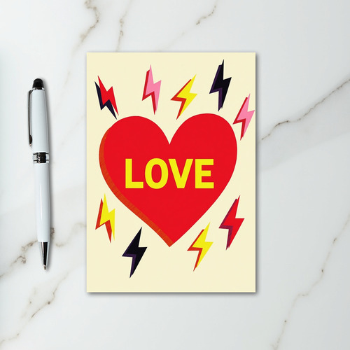 Love Lightning Heart Card