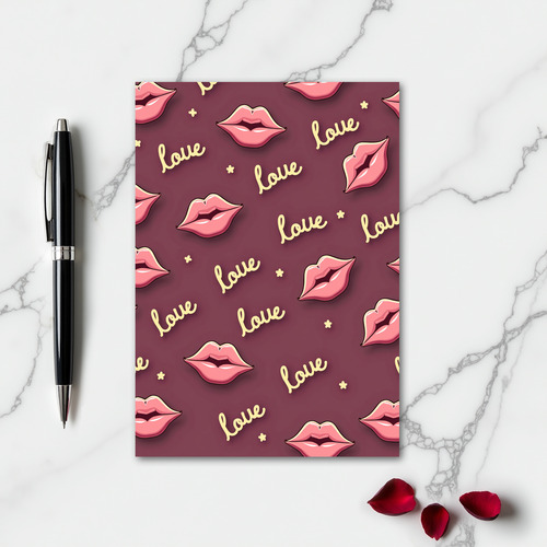Love Lips Modern Art Card