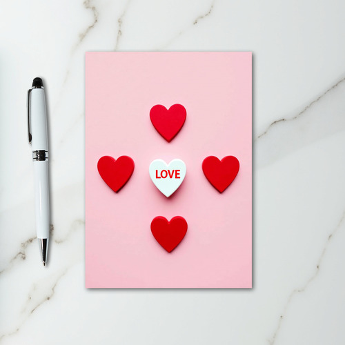 Love Message Hearts Card