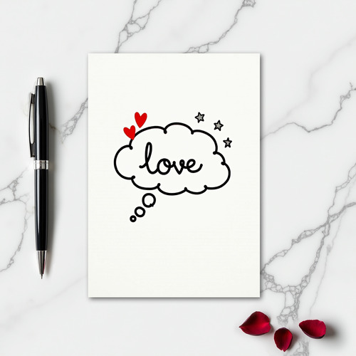 Love Minimalist Graphic Card