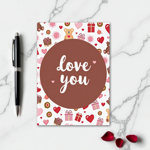 Love Pattern Heartfelt Card