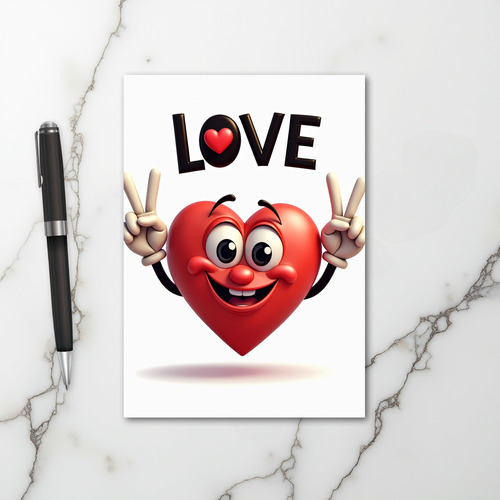 Love Peace Heart Card