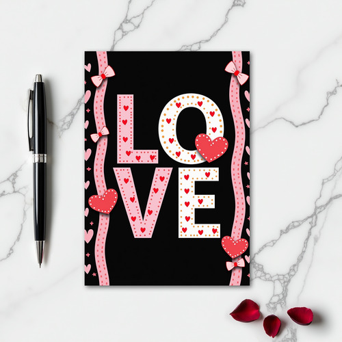 Love Polka Dot Heart Card