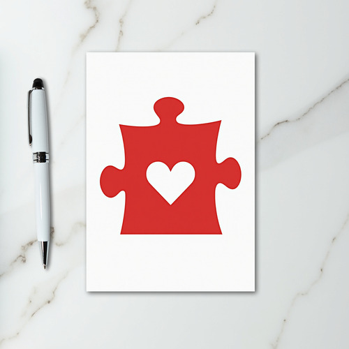 Love Puzzle Heart Card