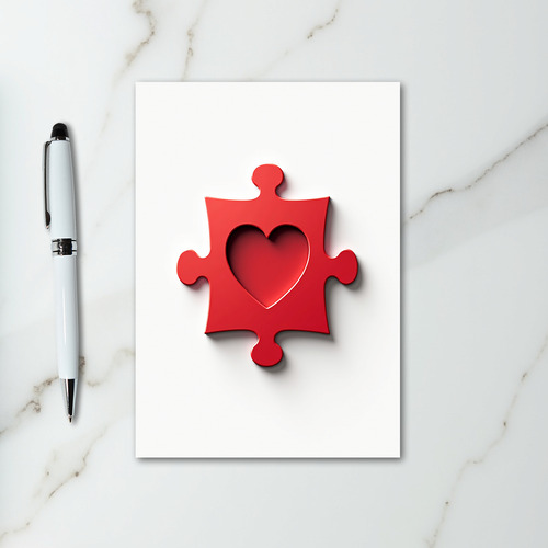Love Puzzle Piece Card