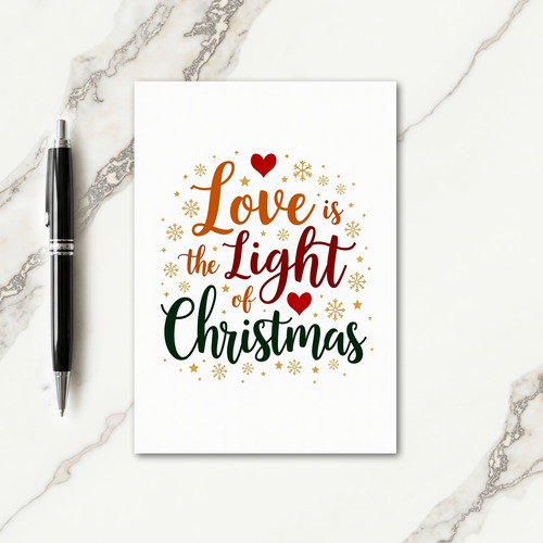 Love Script Christmas Card