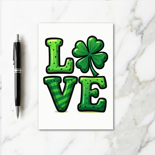 Love Shamrock Festive Card