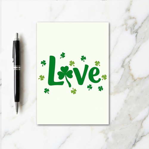 Love Shamrock Green Card
