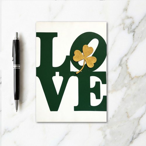 Love Shamrock Happy St Patricks Card