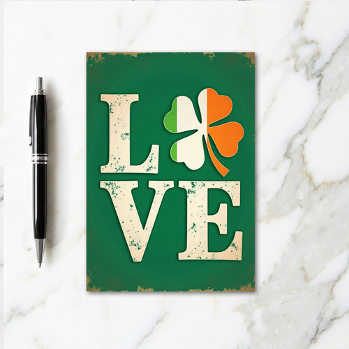 Love Shamrock Kraft Paper Look Card