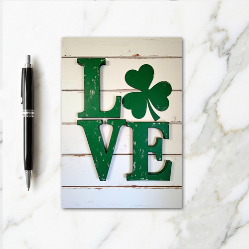 Love Shamrock Rustic Style Card