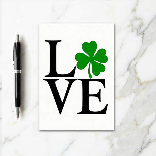 Love Shamrock Special Card