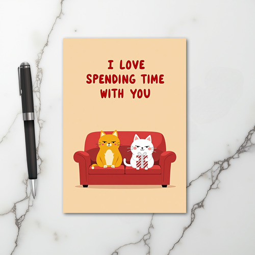 Love Spending Time With Cats Card
