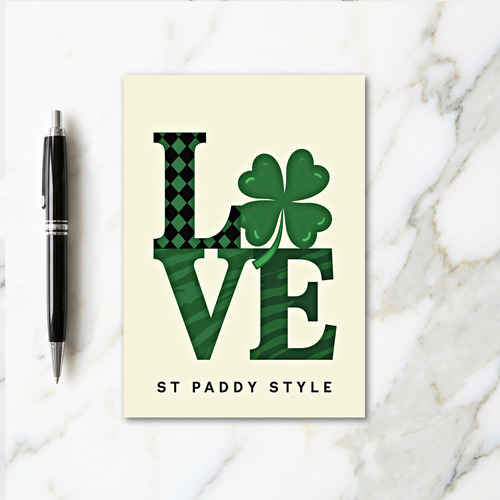 Love St Paddy Style Green Card
