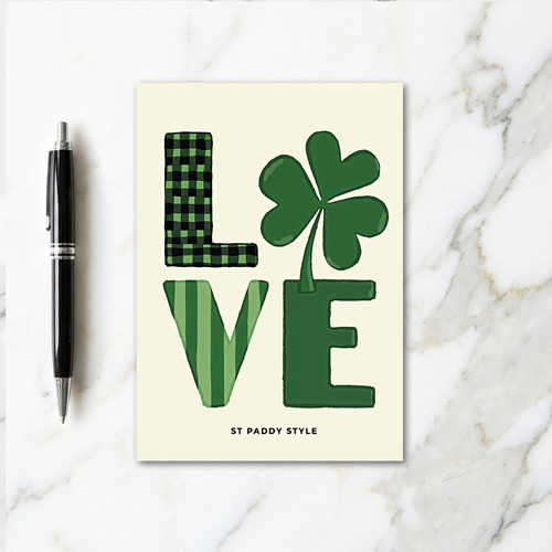 Love St Pattys Day Green Card