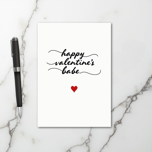 Love Valentines Babe Card