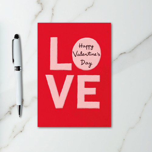 Love Valentines Day Red Card