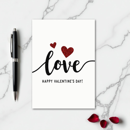 Love Valentines Day Sparkle Card