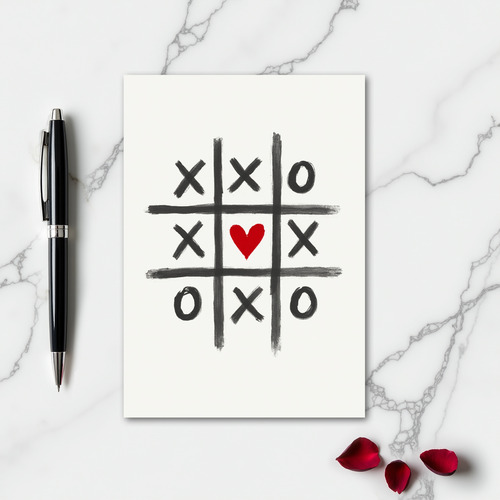Love Wins Tic Tac Toe Art Card