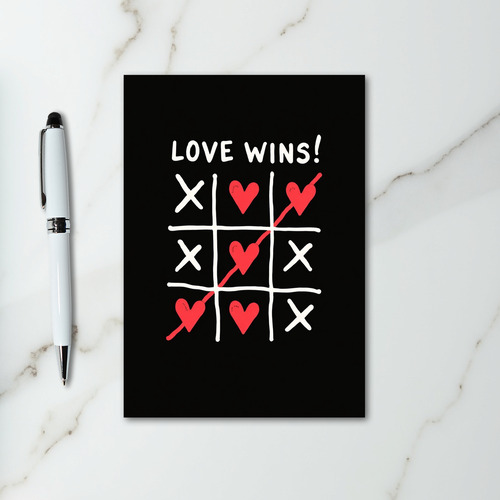 Love Wins Tic Tac Toe Card