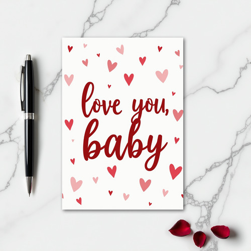 Love You Baby Hearts Card