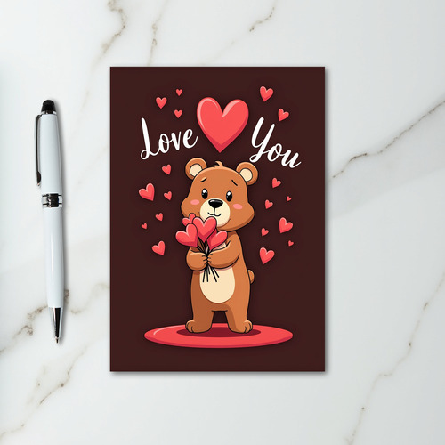 Love You Bear Hearts Card