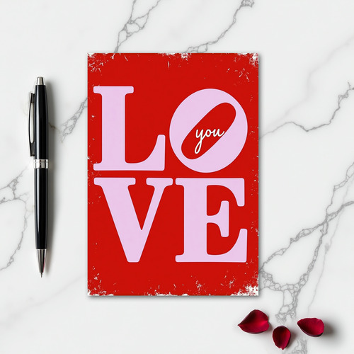 Love You Bold Graphic Art Card