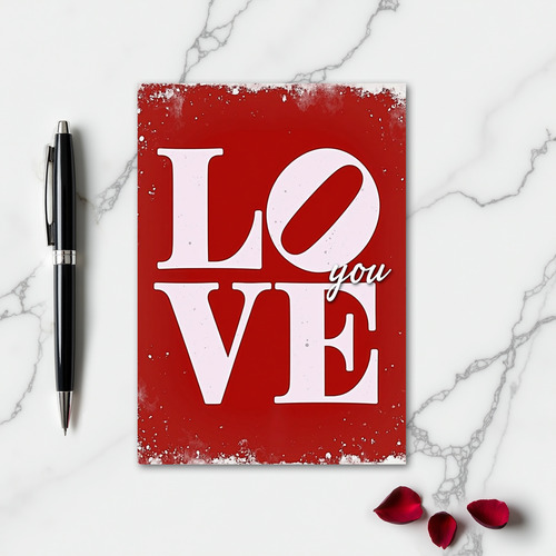 Love You Bold Red Graphic Card