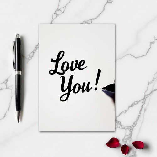 Love You Bold Script Card